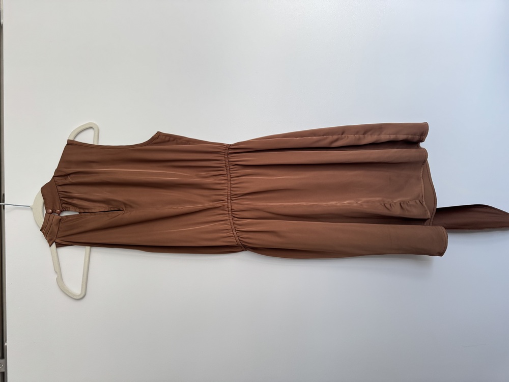 PRETTYGARDEN Women's Short Formal Satin Dress in Brown - Picture 3 of 3